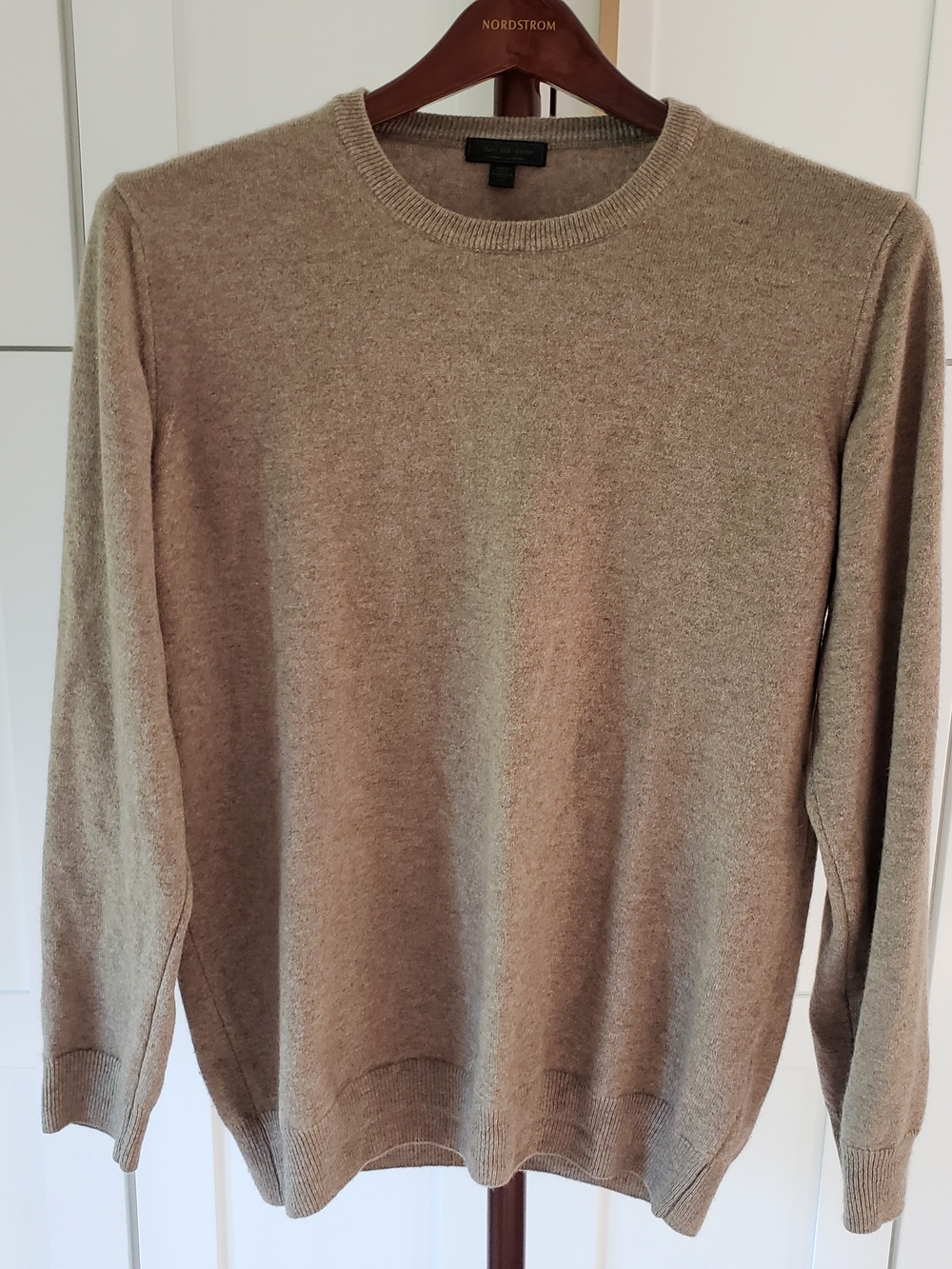 Saks‎ Fifth Avenue Men's Crewneck Sweater in Taupe Brown Made In Italy